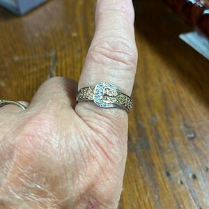 Sterling silver buckle ring  